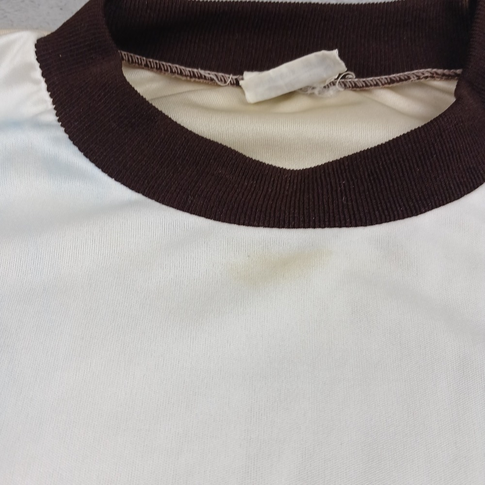 Vintage Bermuda Carousel Ringer T-Shirt Mens XL Cream Souvenir Photo Print 70s - Picture 4 of 9